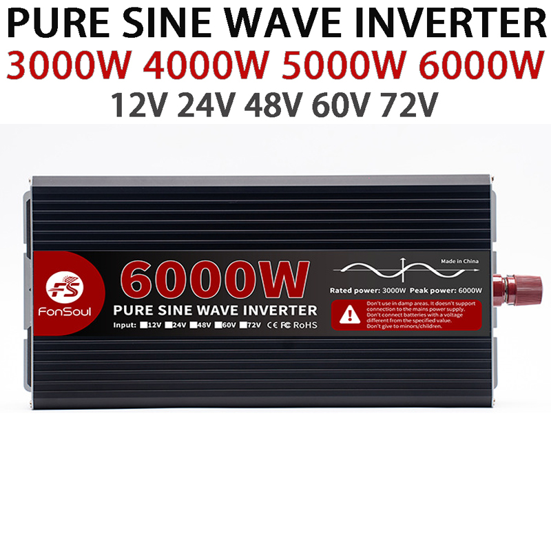 Pure Sine Wave Inverter 5000W 48V 220V - 6000W 5000W 4000W 3000W Inverter Gelombang