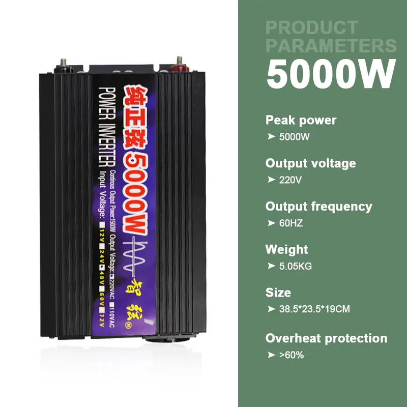 SMARAAD 5000W 12V 24V 48V DC k - Pure Sine Wave Inverter 5000W 48V 220V ulasan dan harga