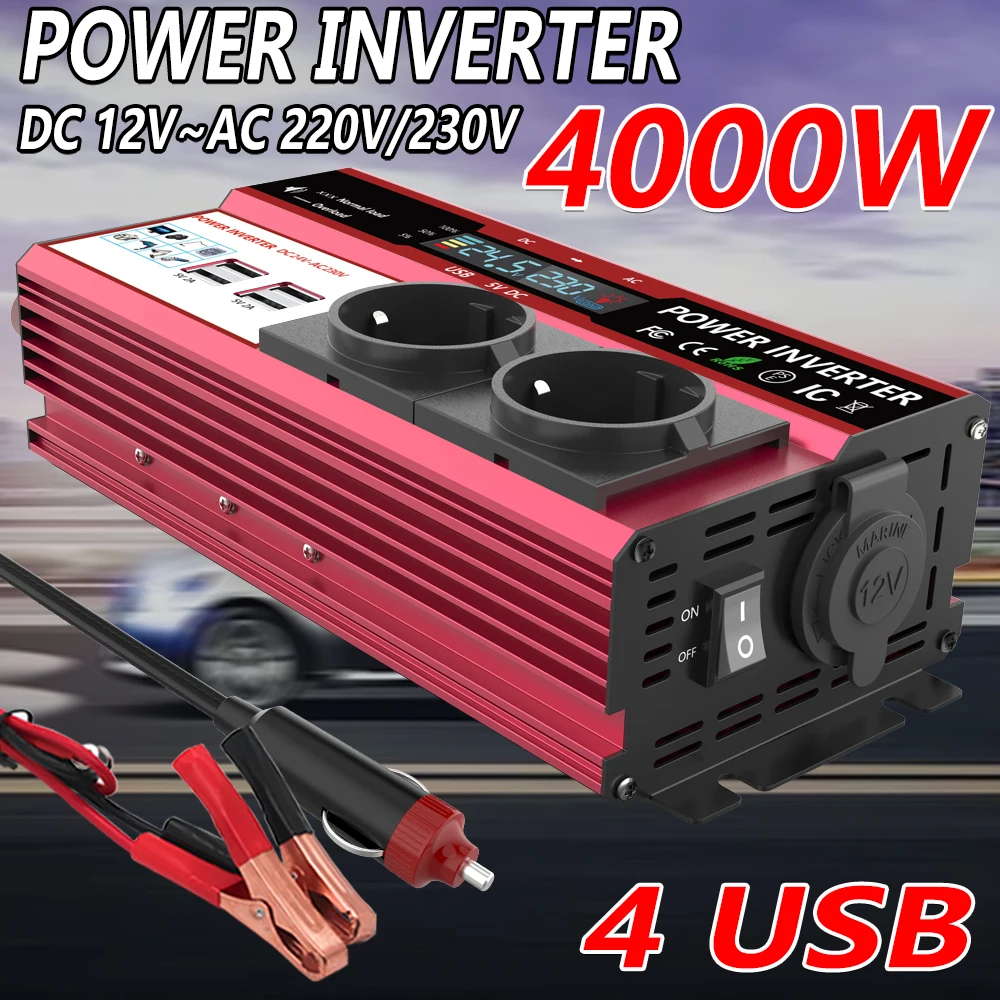 Inverter 12V ke 220V, daya pun - Power Inverter 12V 220V 4000W Continuous ulasan dan harga